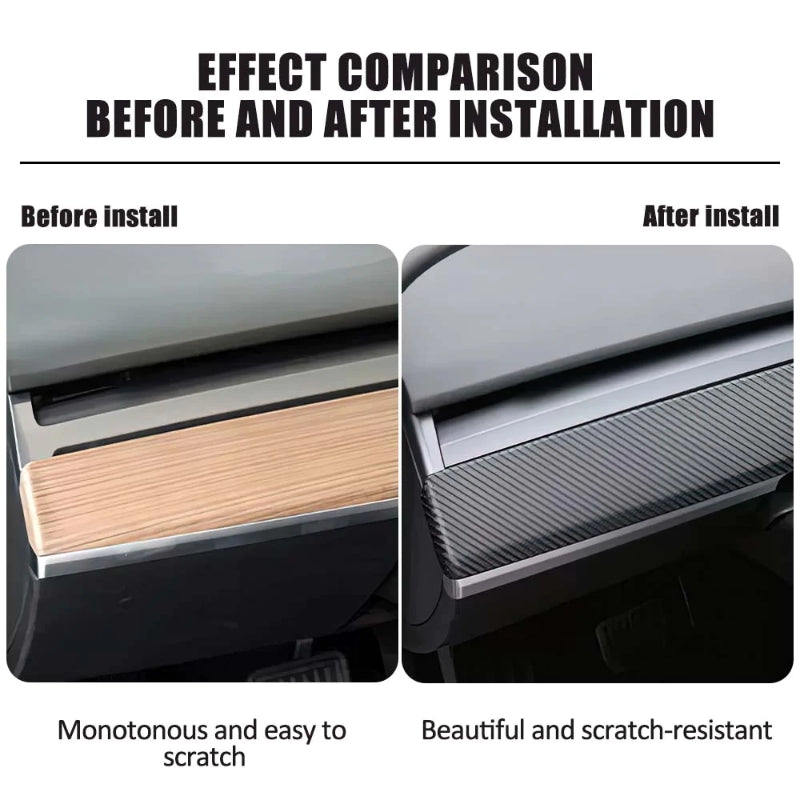 Tesla Model 3/Y Carbon Fiber Dash Cover - Real Molded Carbon Fiber